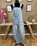 Denim Barrel Overalls