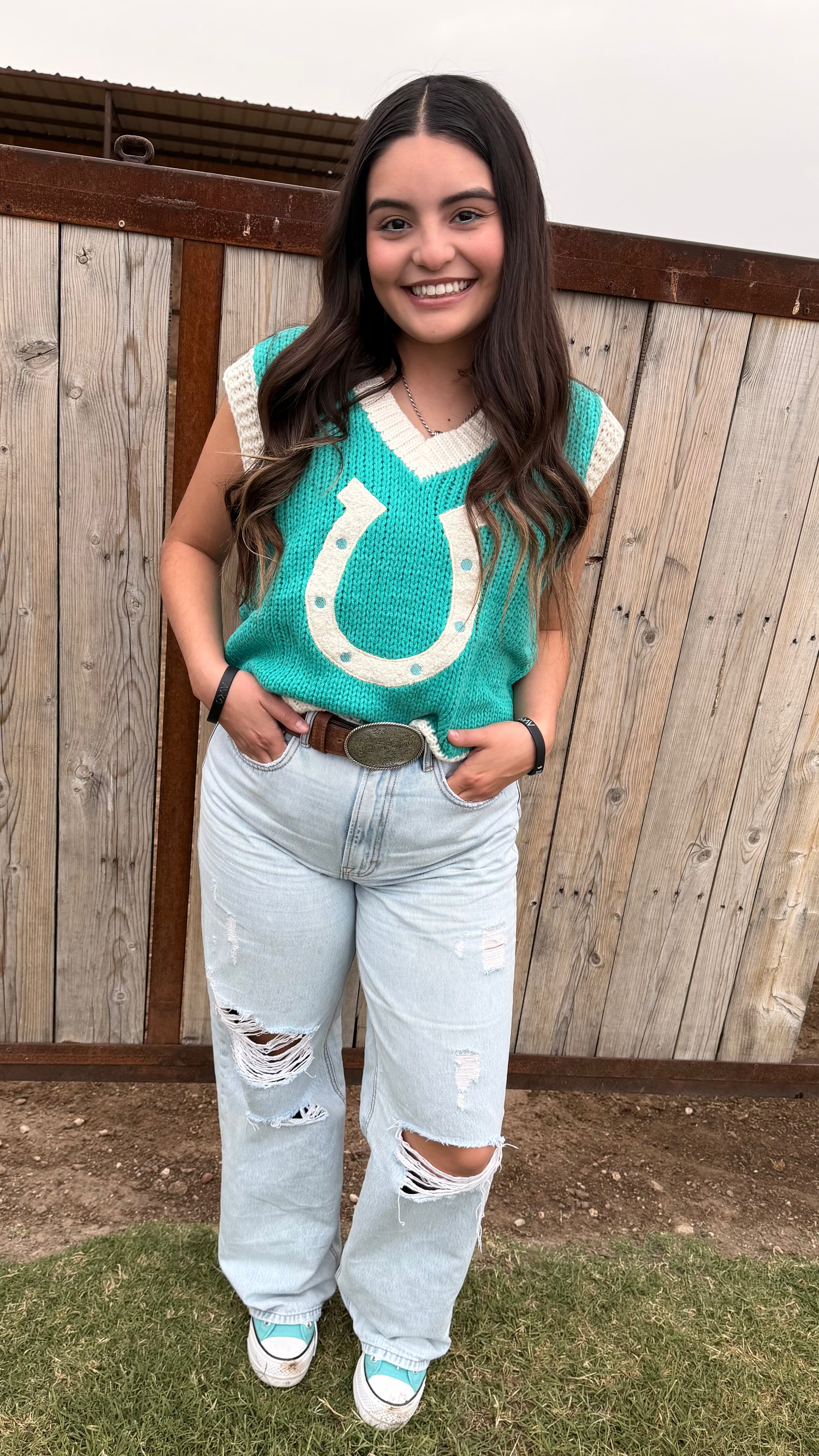 Turquoise Horseshoe Vest