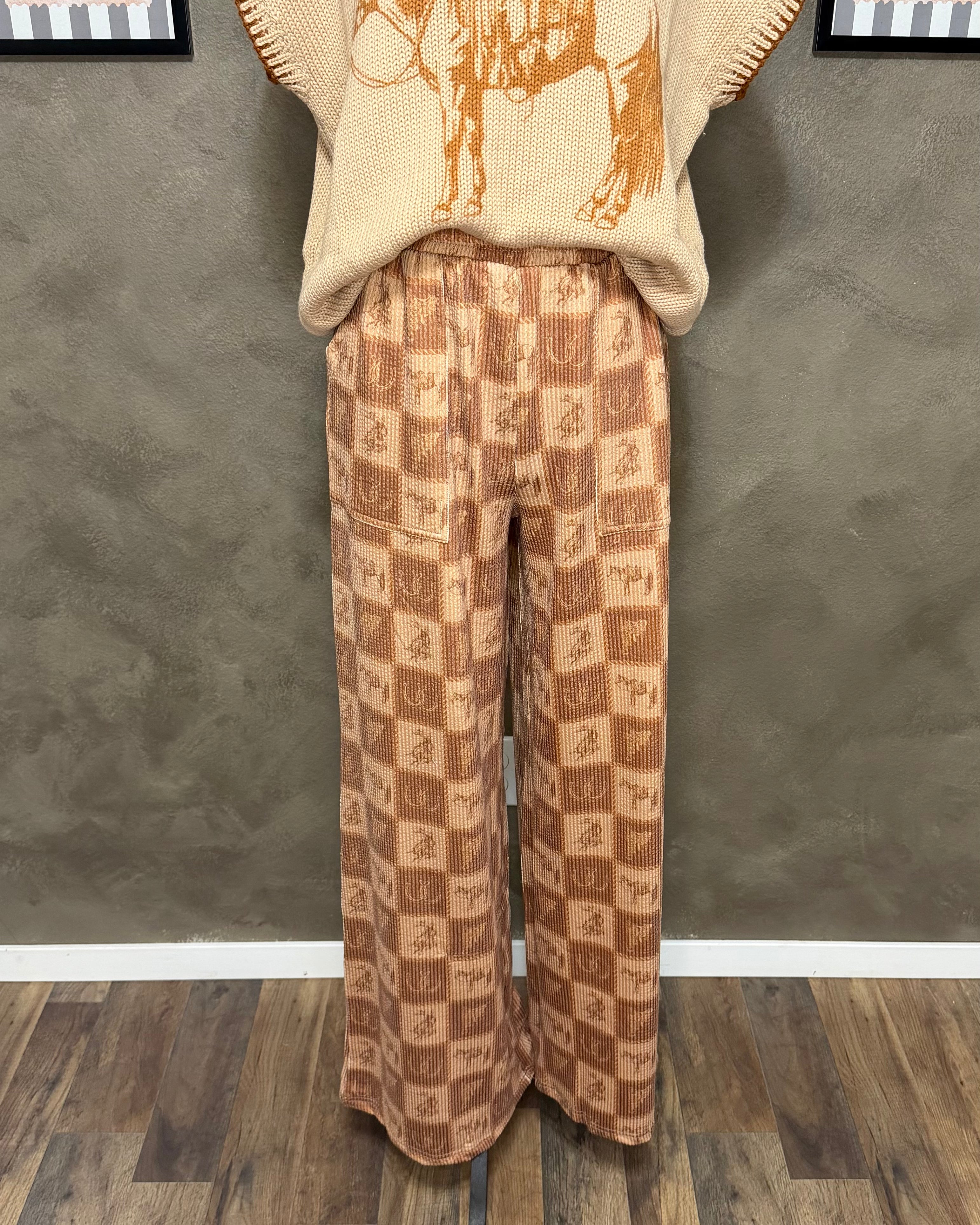 Checkered Horse Pants