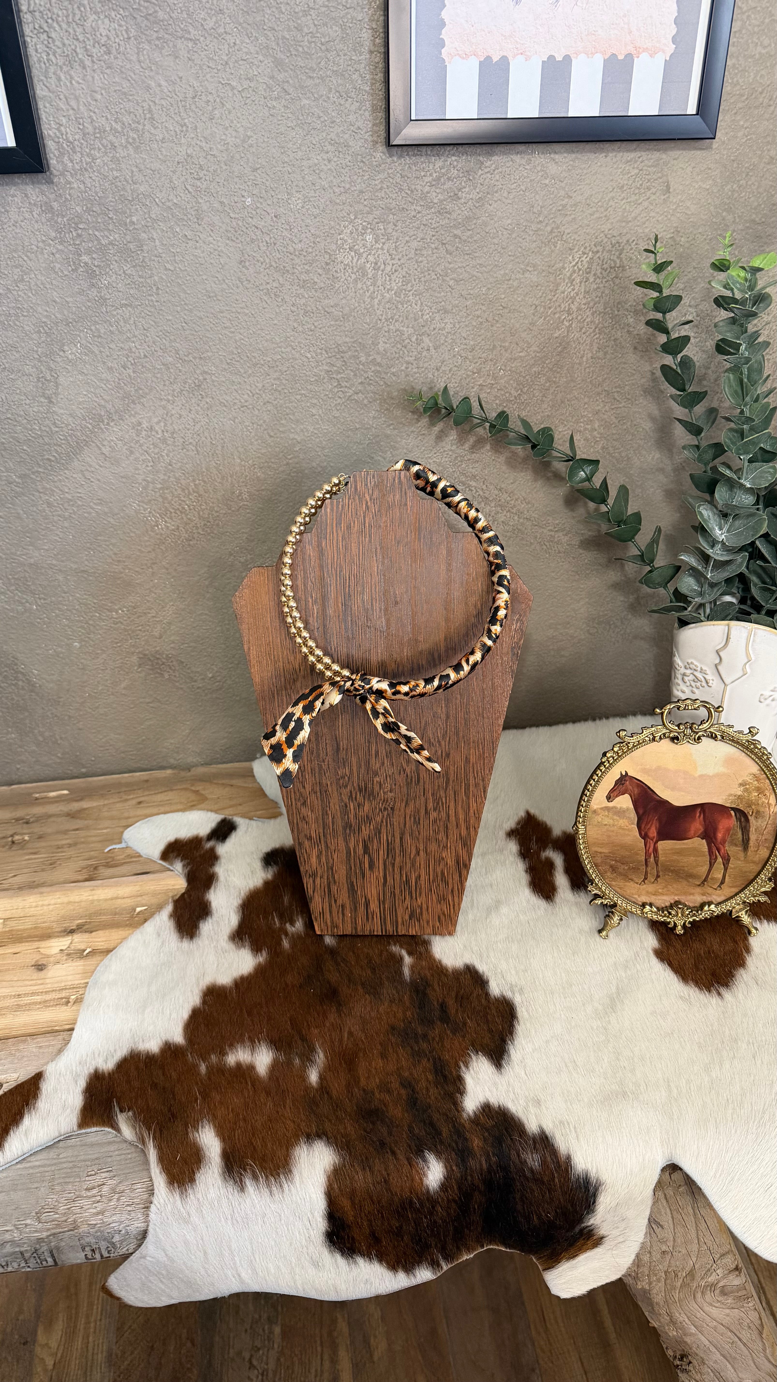 Leopard Beaded Necklace