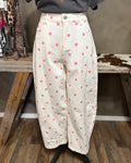 Pink Polka Dot Barrel Jean