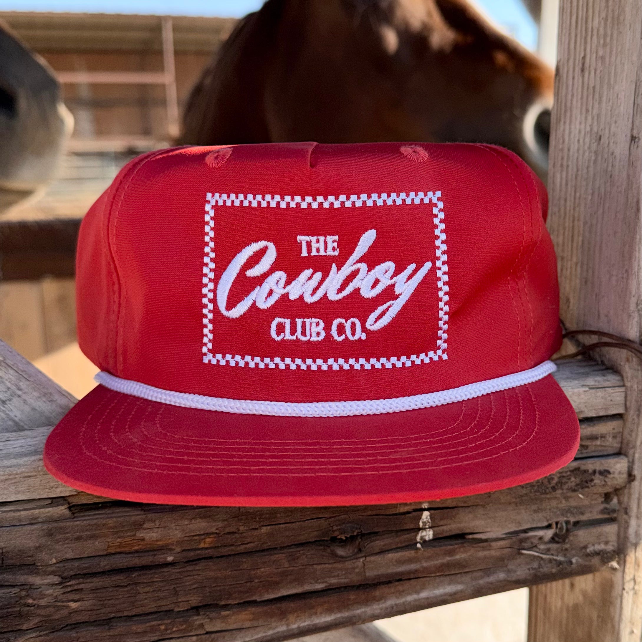 Red Retro Rope Hat – The Cowboy Club Co.