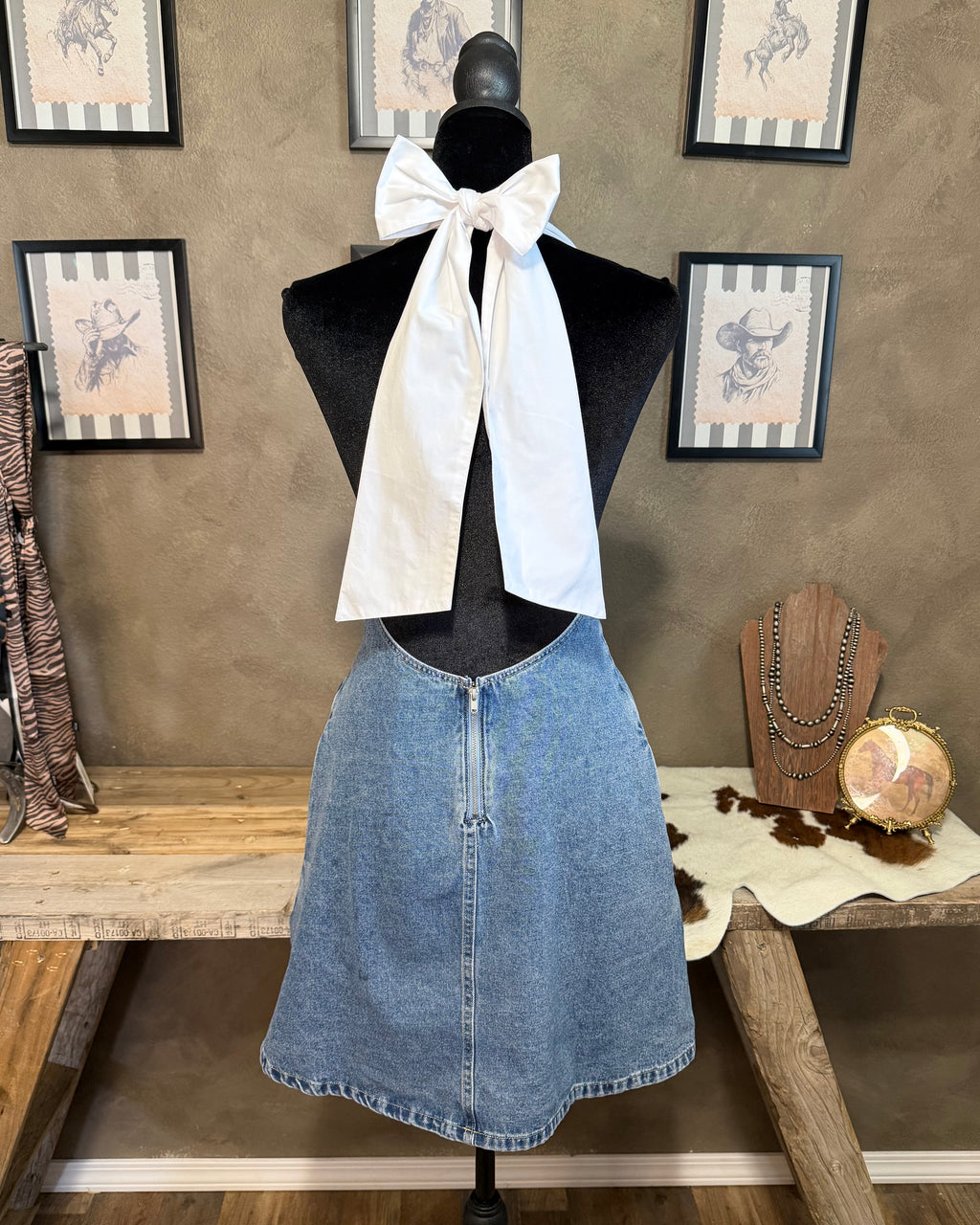 Halter Denim Dress