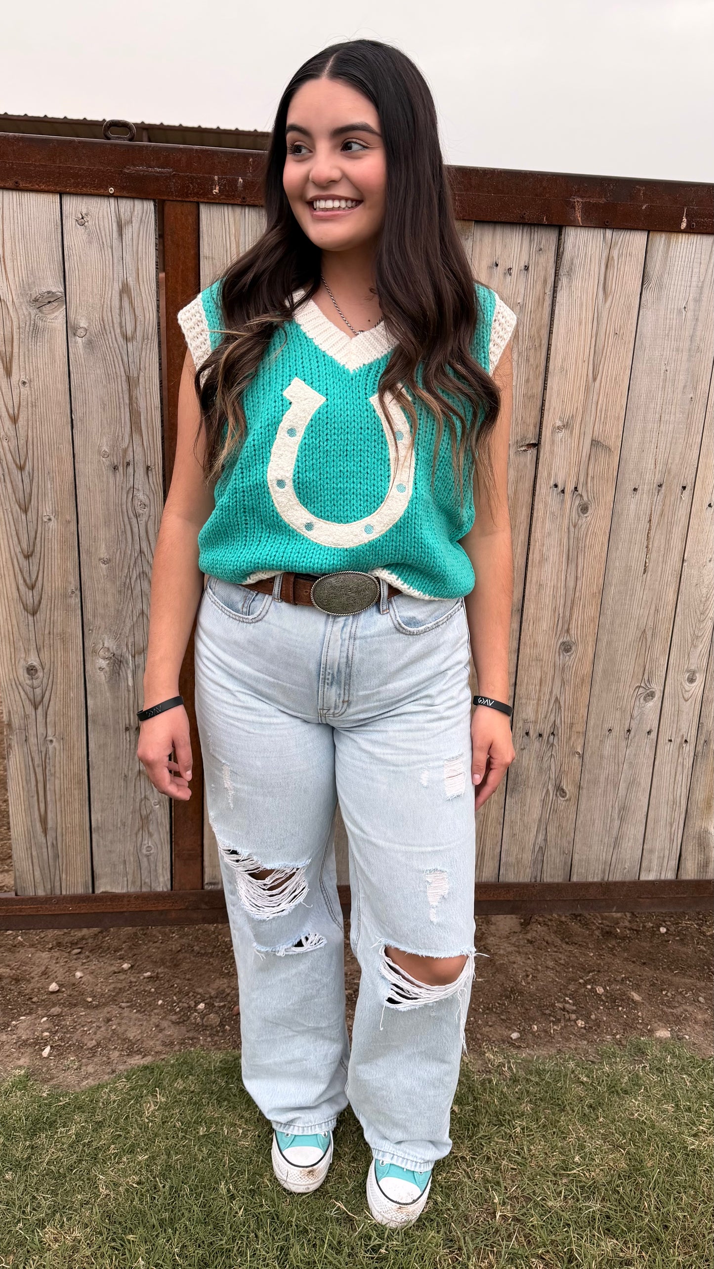 Turquoise Horseshoe Vest