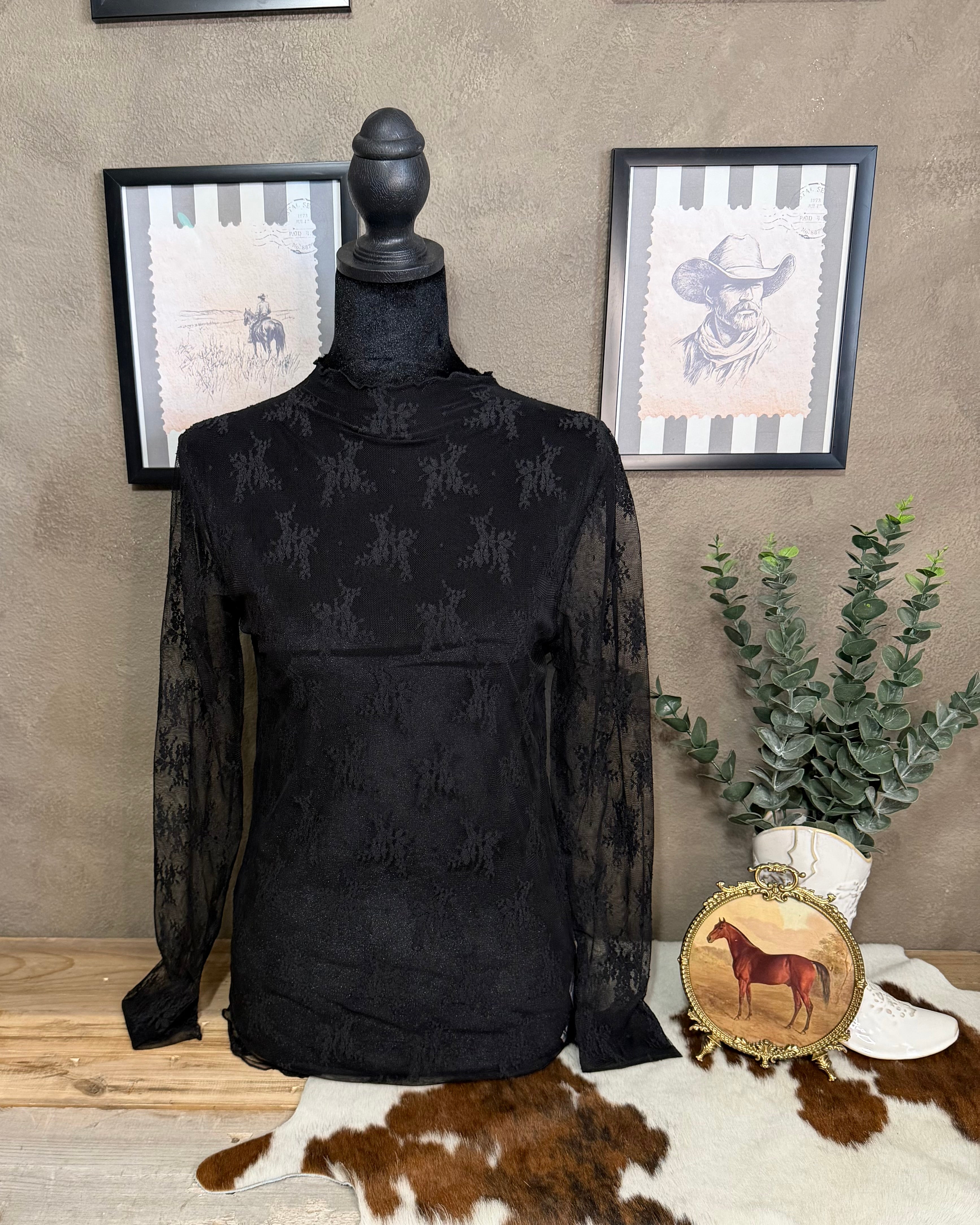 Black Lace Shirt