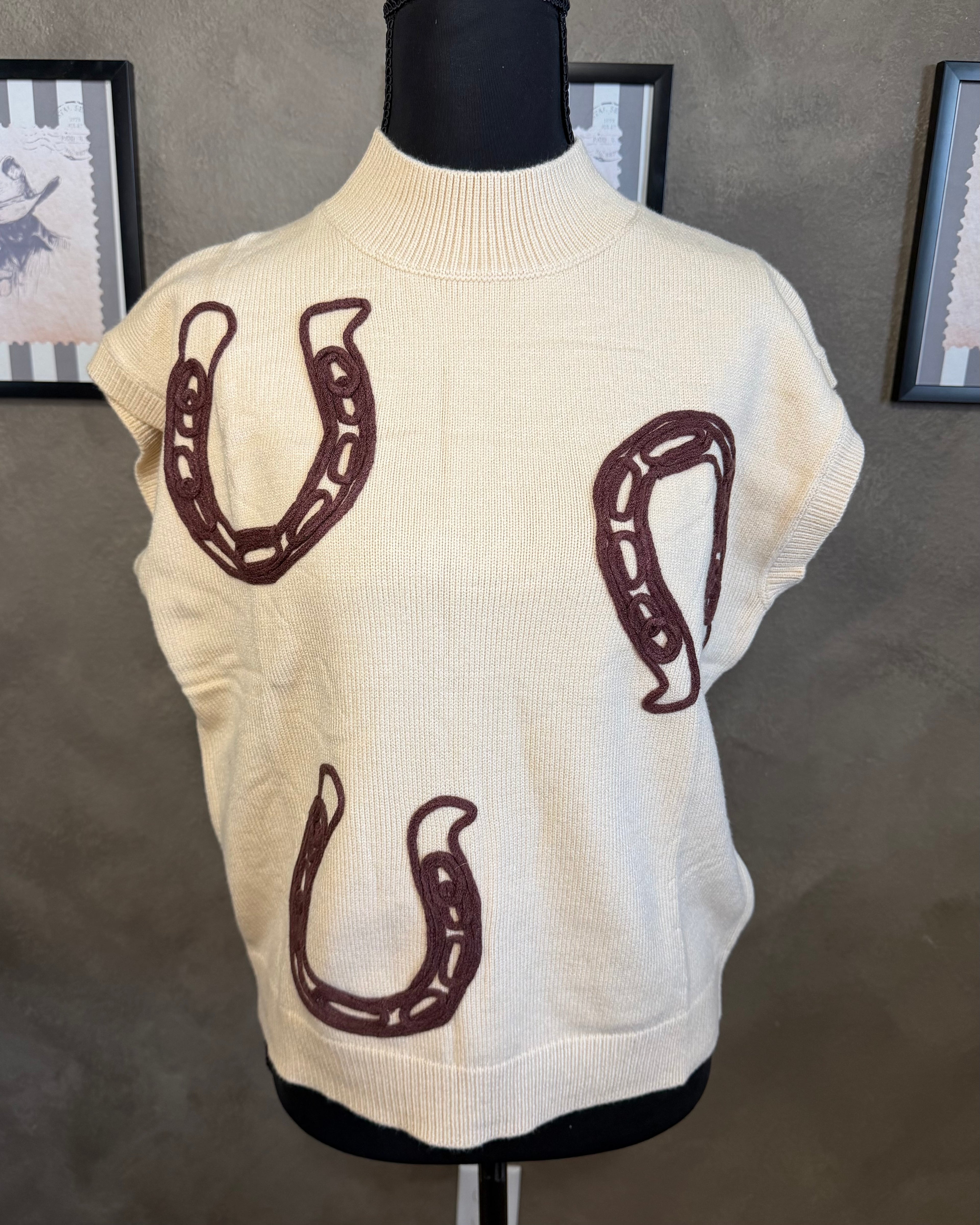 Horseshoe Mock Neck Top