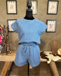 Denim Short Set