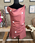 One-Shoulder Polka Dot Set