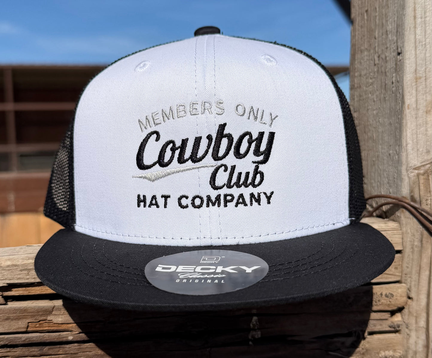 Youth White and Black Hat